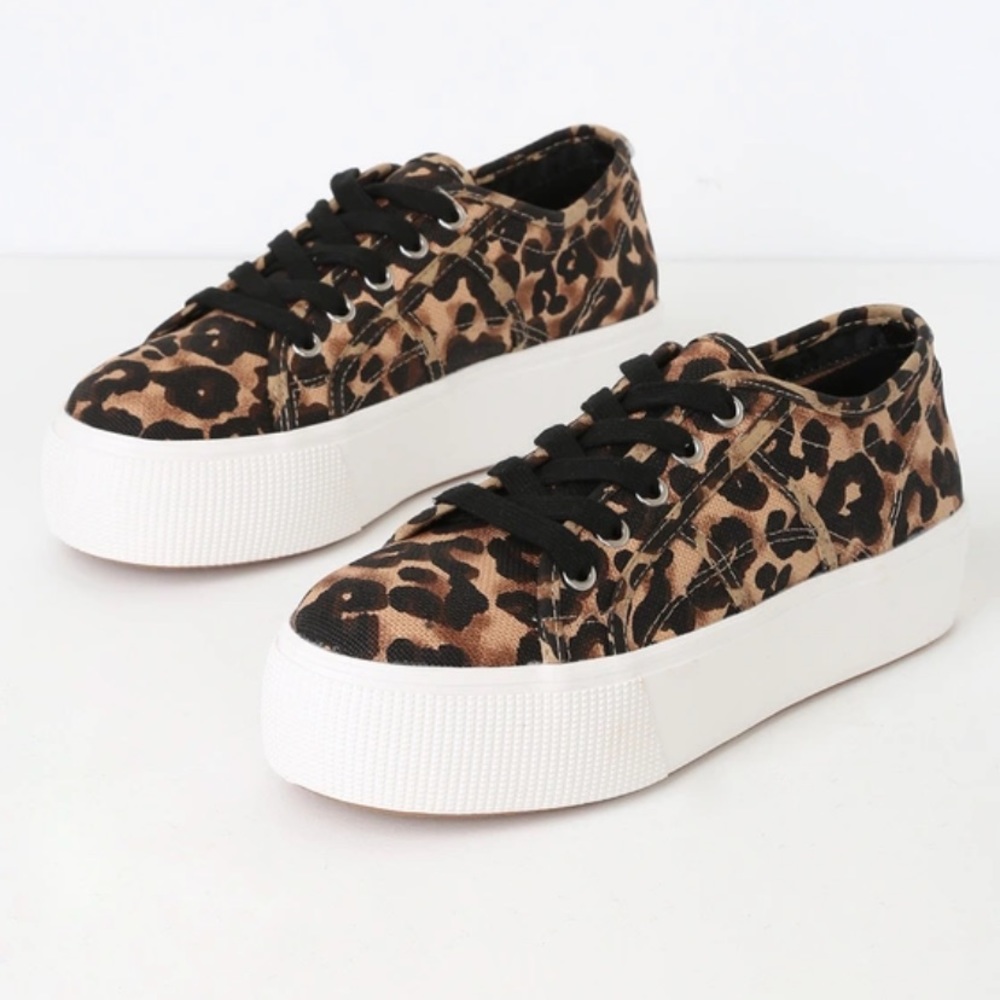 Platform Sneakers Leopard Print